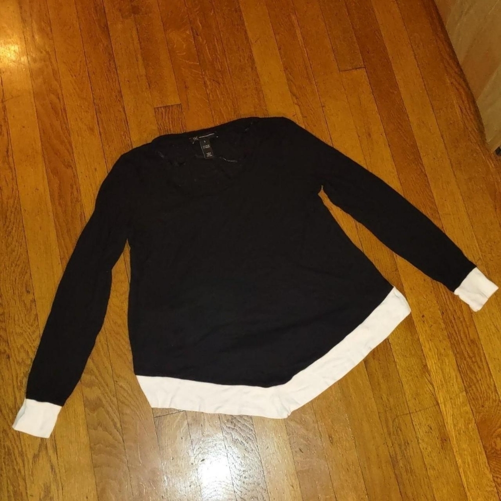 Black Triangle Bottom Blouse From INC International Concepts Size Small